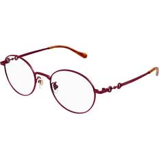 Glasögon & Läsglasögon Gucci GG1228OJ 002 Vista Frames Titanium Red Round