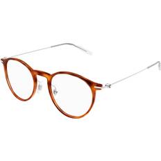 Glasögon & Läsglasögon Montblanc Man MB0099O 008 Optiska Bågar Injicerad Havana Rund