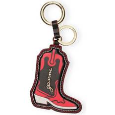 Western Boot Recycled Leather Blend Keyring - White