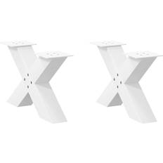 VidaXL Vita Bordsben vidaXL 4012941 White Bordsben 31cm 2st
