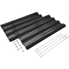 Harbour Housewares Galvanised Steel Raised Garden Bed Extension Set of 2 50 cm