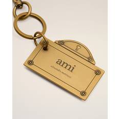 Ami Paris Street Plate Keyring - Gold