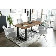 SalesFever 5-Piece Silver 75cm H x 180cm W x 90cm D Dining Set 5pcs
