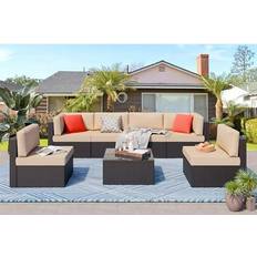 Omnia Garden Patio Furniture 7 Pieces Outdoor Lounge Set