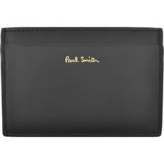 Wallets & Key Holders Paul Smith Striped Leather Card Holder - Black
