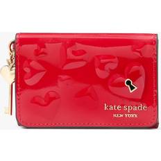 Red Card Cases Kate Spade Key To My Heart Flap Card Case - Cherry Rouge