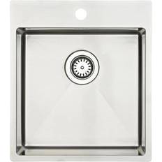 Hul til armatur - Rustfri stål Køkkenvaske Lavabo Kubus 440 (10021DK)