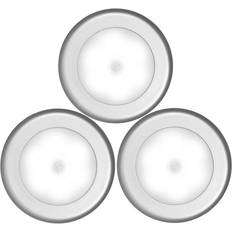 Self-Adhesive White/Silver/Black Vægarmatur ∅ 8cm 3stk