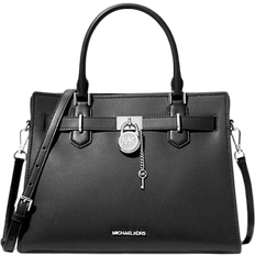 Michael Kors Hamilton Medium Leather Satchel - Black