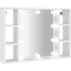 White Bathroom Mirror Cabinets vidaXL (808855)