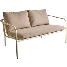 Aluminium - Vita Soffor Utemöbler Brafab Bendt 2-Sits Sofa Pearl White Teddy Beige Soffa