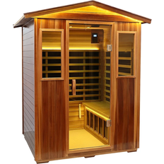 Polti Outdoor mahogany sauna 4 person far infrared sauna for home 2050w wooden sauna s