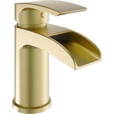 Brass Basin Taps Elina Brushed Mono Basin Mixer Tap Brass