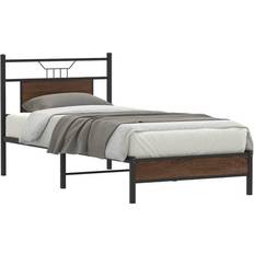 Senge & Madrasser vidaXL 75x190 cm Uden Madras Konstrueret Træ Sengeramme
