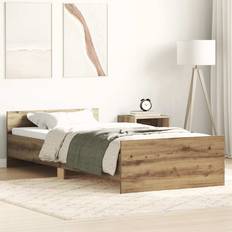 Senge & Madrasser vidaXL 90x200 cm Uden Madras Konstrueret Træ Kunsteg Sengeramme
