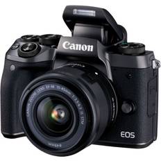 Canon Mirrorless Cameras Canon eos m5 mirrorless dual pixel digital camera with 15-45mm lens black 3.2 in