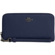 Coach Long Zip Around Wallet - Smooth Leather/Black Antique Nickel/True Navy