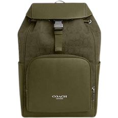 Green Backpacks Coach Racer Backpack In Signature Jacquard - Non Leather/Silver/Olive Drab