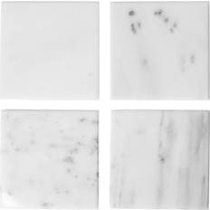 Marmor Glasunderlägg Stiernholm Marmor 10x10 cm 4-pack Vit Glasunderlägg 4st