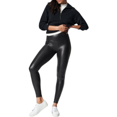 Spanx Shape Faux Leather Petite Leggings - Black