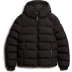 Superdry Sports Quilted Jacket with Hood - Black