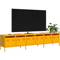 Gula TV-bänkar vidaXL Senapsgul 202 x 39 x 43,5 cm TV-bänk