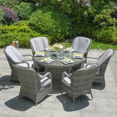 Rattan Garden Table ClassicLiving 135 cm Patio Round Rattan Dining Table 72cm H X 135cm W X 135cm L