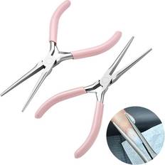 Kynsileikkurit Acrylic Nail C Curve Pincher Pinching Tool Clamp Shaping Tweezers - Pink