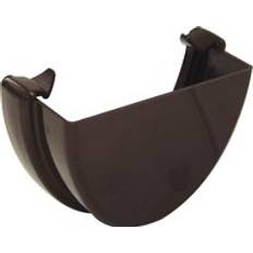 Roof Equipment FloPlast Brown Deepflow Hi-Cap Gutter External Stopend 115mm x 75mm