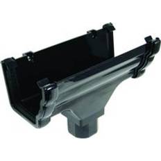 Roof Equipment FloPlast Black Ogee Gutter Running Outlet 110mm x 80mm