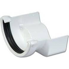 FloPlast White PVC Half Round Gutter Adaptor
