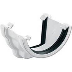 Roof Equipment FloPlast White PVC Half Round Gutter Adaptor