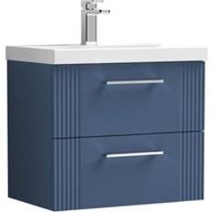 Blue Vanity Units Balterley Retro 2 Drawer Wall Hung Vanity Unit 600mm