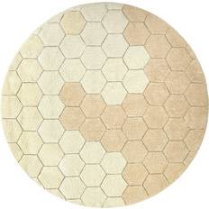 Lorena Canals Washable Rug Round Honeycomb 4' 7" Golden