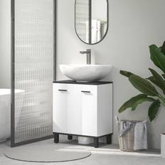 Vanity Units for Single Basins on sale Homcom Bathroom Under Sink Cabinet