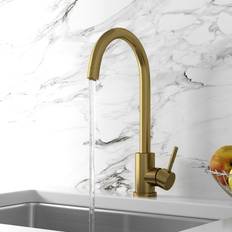 Scudo Manhattan Brushed Brass Kitchen Mixer Tap