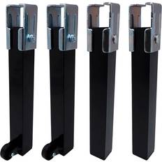 Gambe letto Micel Set 4 Gambe PT25 35x35x260mm Rotelle Nero