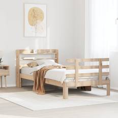 Sängar & Madrasser vidaXL med Huvudgavel 100x200 cm Massiv Furu Sängram