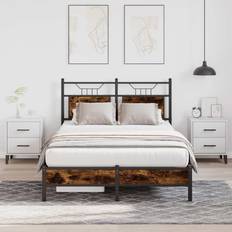 Senge & Madrasser vidaXL 120x190 cm Uden Madras Konstrueret Træ Sengeramme