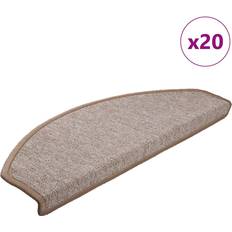 Carpets & Rugs vidaXL Stair Mats 20 Pcs Light Brown 65x24x4 cm Brown cm