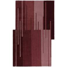 Flair Split Ombre Shaped Wool Rug - Red Red
