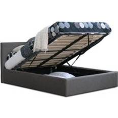 Modernique Double Grey Fabric Ottoman Storage Frame Bed