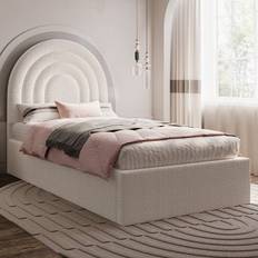 Flair Ava Single Ottoman - Cream 101x206cm