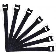 INF Bindebånd Med Velcro 100-pak Sort