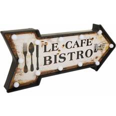 Alexandra House Living Bistro Vit Järn Väggplattbelysning 27 x 5 x 65 cm Väggarmatur