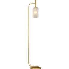 Gold Floor Lamps & Ground Lighting Homcom Modern with Glass Lampshade Floor Lamp