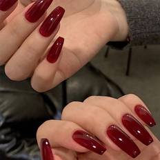 PlayMc Artificial Coffin Nail Tips - Wearable