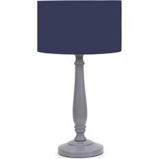 ValueLights Victoria Grey Wood Traditional 45.5 x 25.5 x 25.5 cm Table Lamp