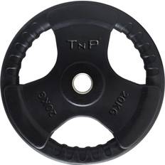 TNP Accessories Standard 1 Inch Tri-Grip Rubber Weight Plates 20Kg