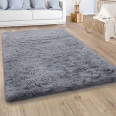Matten Paco Home Hochflor Teppich Silky 591 Rechteckig 37 mm Höhe Grau